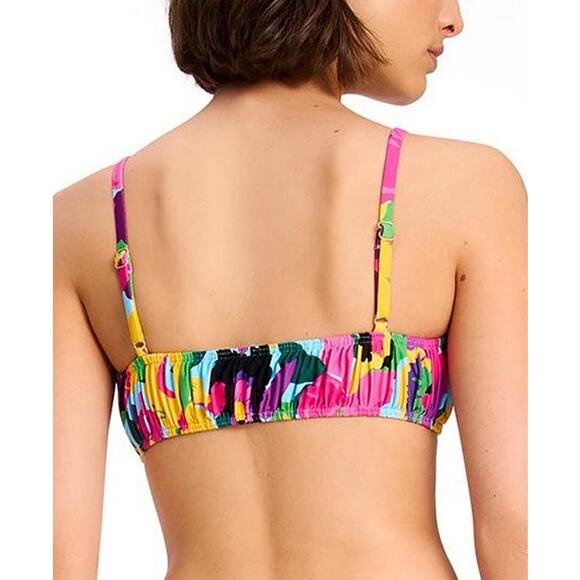 Kate Spade New York NWT Women's Size Small Shirred Smocked Tropical Bikini Top - Picture 11 of 11